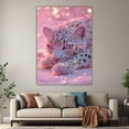 thumbnail image 6 of Mudket Framed Ready to Hang Pink Leopard Canvas Wall Art, Cute Trendy Cheetah Print Room Decor, Soft Dreamy Pastel Animal Wall Art for Bedroom, Living Room Decor - 30"L x 20"W, 6 of 10