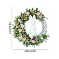 thumbnail image 3 of Easter Bunny Wreath for Front Door, Pastel Colors with Floral Garland & Eggs, Outdoor Indoor Welcome Sign Spring Holiday Decor, 3 of 6