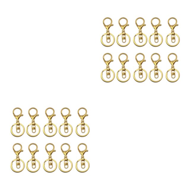 kurtrusly 10pcs / Set Fermoirs à Mousqueton Robustes et Durables Crochets Pivotants et Variété Or 2Set