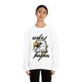 thumbnail image 5 of Retro Eagle Mascot Sweatshirt, Eagle Nation School Spirit Mom Pullover White Medium, 5 of 7