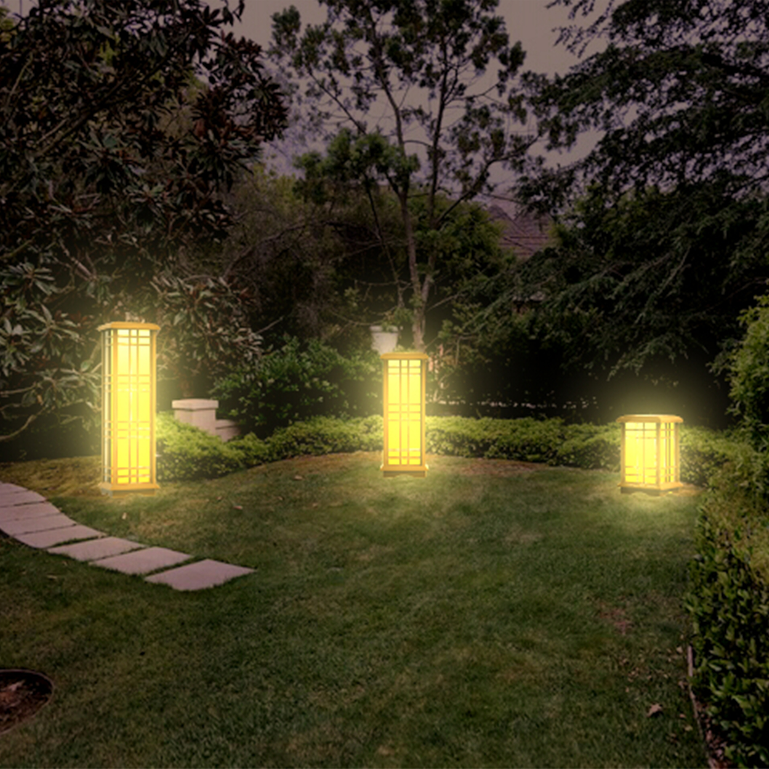 Techko Solar Zen Lanterns Bundle (3 Piece)