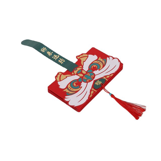 Sobre rojo plegable Danza León Hongbao Festival de primavera Bolsa de regalo D Afortunado Sencillez