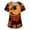 Orange, variant on Scrubs for Women Oversized Short Sleeve V Neck Nurse Scrubs Halloween Printed Stretch Casual Shirt Medical Basic Lightweight Blouses for Women with Pockets, Black M