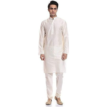 

Royal Kurta Men s Luxury Art Silk Blend Occasional Kurta Churidar Beige