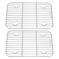 thumbnail image 1 of Uxcell 2pcs Square BBQ Grill Net 8.7" x 6.3" 304 Stainless Steel Cooling Rack with 16.2mm 4-Legs, 1 of 1