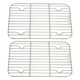 thumbnail image 1 of Uxcell 2pcs Square BBQ Grill Net 8.7" x 6.3" 304 Stainless Steel Cooling Rack with 16.2mm 4-Legs, 1 of 1