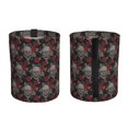 thumbnail image 2 of Kdxio Skull and Red Roses Car Trash Can Garbage Car Accessories Trash Can Car Waste Bin for for Driver and Passenger Any Vehicle, 2 of 7