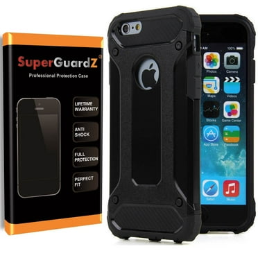 [2-Pack] For iPhone 6S / iPhone 6 Case, SuperGuardZ Slim Heavy-Duty Shockproof Protection Cover Armor [Black]