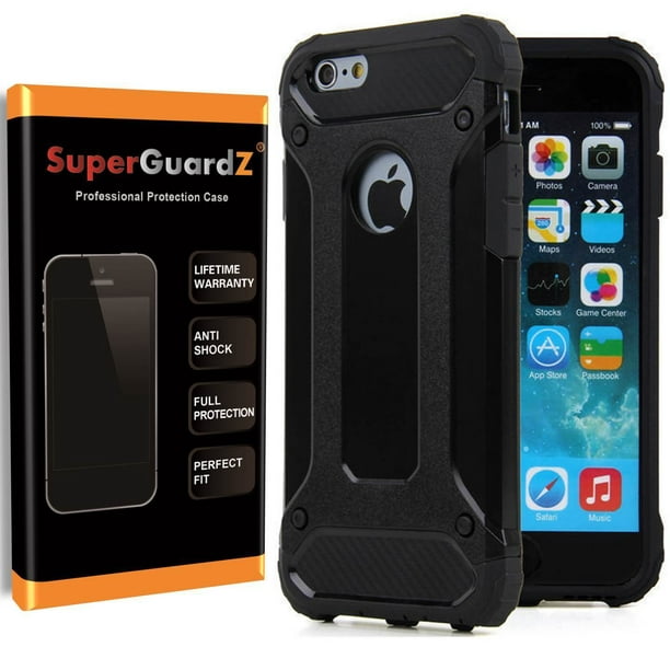 Adaptar sufrimiento cansada For iPhone 6S Plus / iPhone 6 Plus Case, SuperGuardZ Slim Heavy-Duty  Shockproof Protection Cover Armor [Black] - Walmart.com