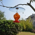 thumbnail image 4 of 13" Glass Rain Cover for Bird Feeder Outdoors - Baffle on Shepherd Pole/Post or S Hook Hanging - Large Weather Guard Protective Dome - Clear (Dia. 33CM), 4 of 9
