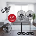 thumbnail image 3 of Pack De 2 Ventiladores Aerotec 3 en 1 De 3 Aspas De Metal VM-181 45.72 Cm 60 Negro Gris Metal, 3 of 6