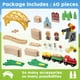 thumbnail image 4 of Set de tren TOY Life de madera con grúa, 60 unidades, para niños de 3 años, 4 of 9