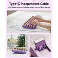 thumbnail image 4 of Typewriter Style Mechanical Keyboard, Wired Typewriter Keyboards,104 Keys Backlit LED Metal Keyboards, Media Control Knob, Wired Computer Keyboard Pink Switch for Windows/Mac/PC-Purple, 4 of 4