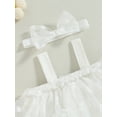 thumbnail image 5 of Bagilaanoe Toddler Baby Girl Summer Dress Sleeveless A-line Princess Dresses Headband 3M 6M 12M 18M 24M 3T 4T Kids Casual Mesh Tulle Sundress, 5 of 8