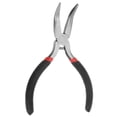 thumbnail image 1 of Mini Doblada Punta Pinzas 5 Pulgadas Dentado Curvo Precisión Pinzas con Plástico Negro Mango para Bricolaje Artesanía Joyería Fabricación, 1 of 7