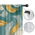 thumbnail image 4 of Blackout Kids Curtains,Teal Gold Wave Marble Pattern Childrens Insulated Curtains Set Of 2,Bedroom Essentials,Toddler Room Decor 42"x54", 4 of 5