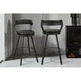 thumbnail image 2 of Lexicon Appert Metal Swivel Pub Height Chair in Silver/Black (Set of 2), 2 of 8