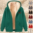 thumbnail image 1 of Sentmoon Veste Femme Grande Taille en Molleton avec Imprimé Chandail pour Femme à Manches Longues à Capuche Chandail à Capuchon Automne et Hiver Extensible et Flexible pour la Randonnée et l'Escalade Vert TTG, 1 of 5