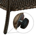 thumbnail image 6 of PARKWELL Outdoor Wicker Coffee Table Full Wicker Table Top Rattan Patio Coffee Table, Brown, 6 of 6