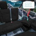 thumbnail image 4 of For 2007-2017 Jeep Wrangler JKU 4 Door FH Group Faux Leather Custom Fit Car Seat Covers - Rear Set Black, 4 of 5