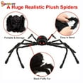 thumbnail image 6 of Spencer Halloween Spider Web Decorations 5FT Giant Round Spider Web & 5FT Fake Large Hairy Spider White Stretch Cobweb Props for Outdoor Indoor Yard Halloween Decor, 6 of 8