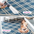 thumbnail image 3 of Safavieh Courtyard Jasper Geometric Indoor/Outdoor Area Rug, Navy/Beige, 8' x 11', 3 of 13