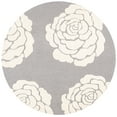 thumbnail image 2 of SAFAVIEH Cambridge Permelia Geometric Wool Area Rug, Dark Gray/Ivory, 6' x 6' Round, 2 of 7