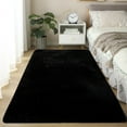 thumbnail image 5 of Tanuse Soft Fluffy Area Rug Modern Bedroom Carpet Non-Slip Noise Reducing Floor Mat for Kids Room Nursery Dorm Living Room Easy Clean Black 2'X3' Rug 1 Rug 60X90Cm, 5 of 7