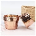 thumbnail image 3 of 50 piezas de papel a prueba de aceite taza de pastel de oro rosa papel de aluminio de doble cara papel rizador papel Mafenmaifen resistente a altas temperaturas Qi Feng, 3 of 4