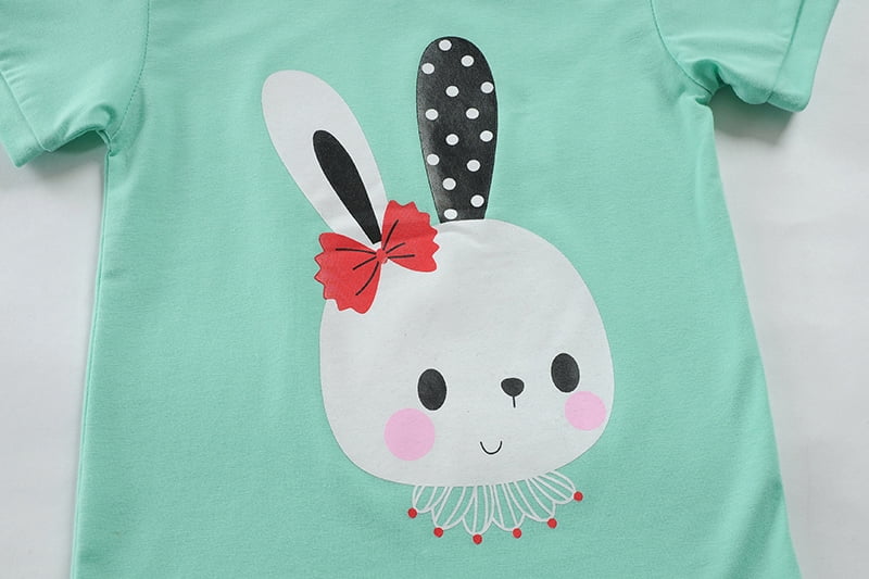Little hand Toddler Girls Pajamas Set Easter Gift Rabbit Bunny