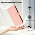 thumbnail image 6 of Wallet Case Compatible for Google Pixel 9, PU Leather Magnetic Closure Protective Flip Folio Case with 3 Card Holder and Wrist Strap Cover Women Men,Pink,For Google Pixel 9, 6 of 7