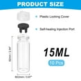 thumbnail image 2 of Uxcell 10Pcs Clear Glass Sample Vials, Small Liquid Bottles Black 15ml, 2 of 7