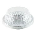 thumbnail image 2 of Handi-Foil 5 3/4" 12 oz. Aluminum Meat Pot Pie Pan w/Clear Dome Lid - (pack of 25), 2 of 6