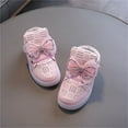 thumbnail image 4 of hengsof Toddler Glitter Shoes Girl's Flashing Sneakers with Cute Bowknot, 4 of 8