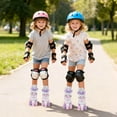 thumbnail image 2 of Costway Patins à Roulettes pour Enfants 4 Tailles Réglables Patins Quad avec Roues Lumineuses pour 5-8 Ans Rose, 2 of 10