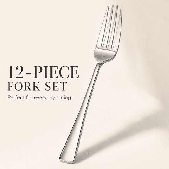 VALUNE 12 Piece 18/10 Stainless Steel Silver Food Grade Dinner Forks Set, 8.18inches Metal Forks, Dishwasher Safe for Home, Kitchen, Weddings, Parties or Restaurant