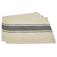 thumbnail image 2 of Fennco Styles Aulaire Banded Design 100% Cotton Cloth Napkins 20" W x 20" L, Set of 4 - Natural Striped Dinner Napkins for Dining Table, Banquets, Family Gathering and Special Occasion, 2 of 4