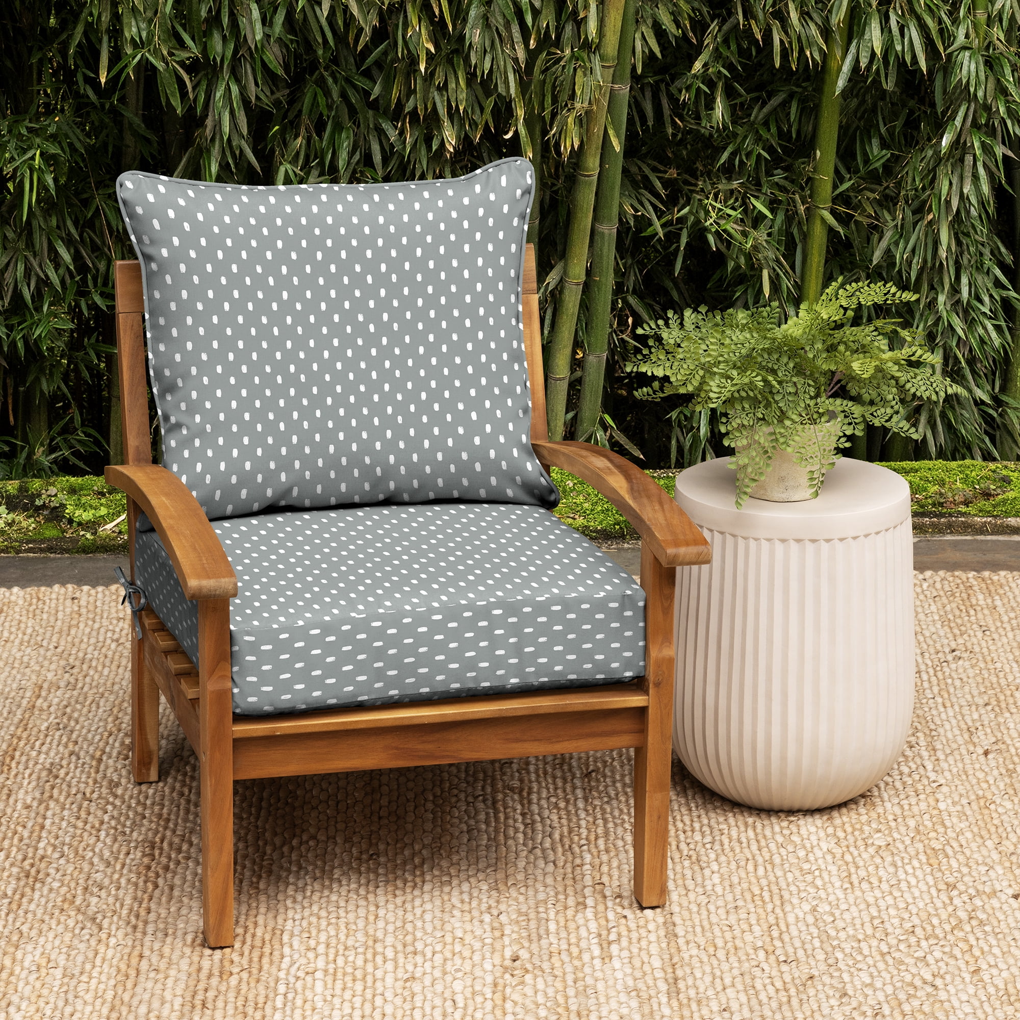 ARDEN earthFIBER Outdoor Deep Seat Cushion Set, 24 x 24, Rain-Proof, Fade Resistant, Deep Seat Bottom and Back Cushion for Chair, Sofa