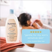 Aveeno Baby Daily Moisture Gentle Bath Wash & Shampoo with Natural Oat Extract, 18 fl. oz, Package may vary