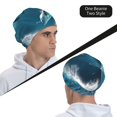 thumbnail image 6 of Logiee Ice Blue Ocean Cute Dolphin A Print Unisex Knit Beanie for Men Women Winter Hat,Beanies Skull Caps, 6 of 7
