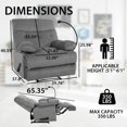 thumbnail image 4 of Wide Rocker Recliner Chairs, Ergonomic Rocking Recliner Chair, Large Recliner Chair for Living Room, Bedroom, Dark Orange, 4 of 9
