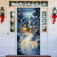 thumbnail image 3 of Cubierta decorativa para puerta con muñeco de nieve navideño Tapiz decorativo Cortina para puerta de fiesta navideña Tapiz Cubierta para puerta Decoración para fiesta navideña, 3 of 7