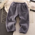thumbnail image 2 of Agkizg Boys Girls Fleece Sweatpants Thick Warm Cozy Pants Solid Casual with Pockets for Winter, Sizes 3-4 Years, 2 of 5