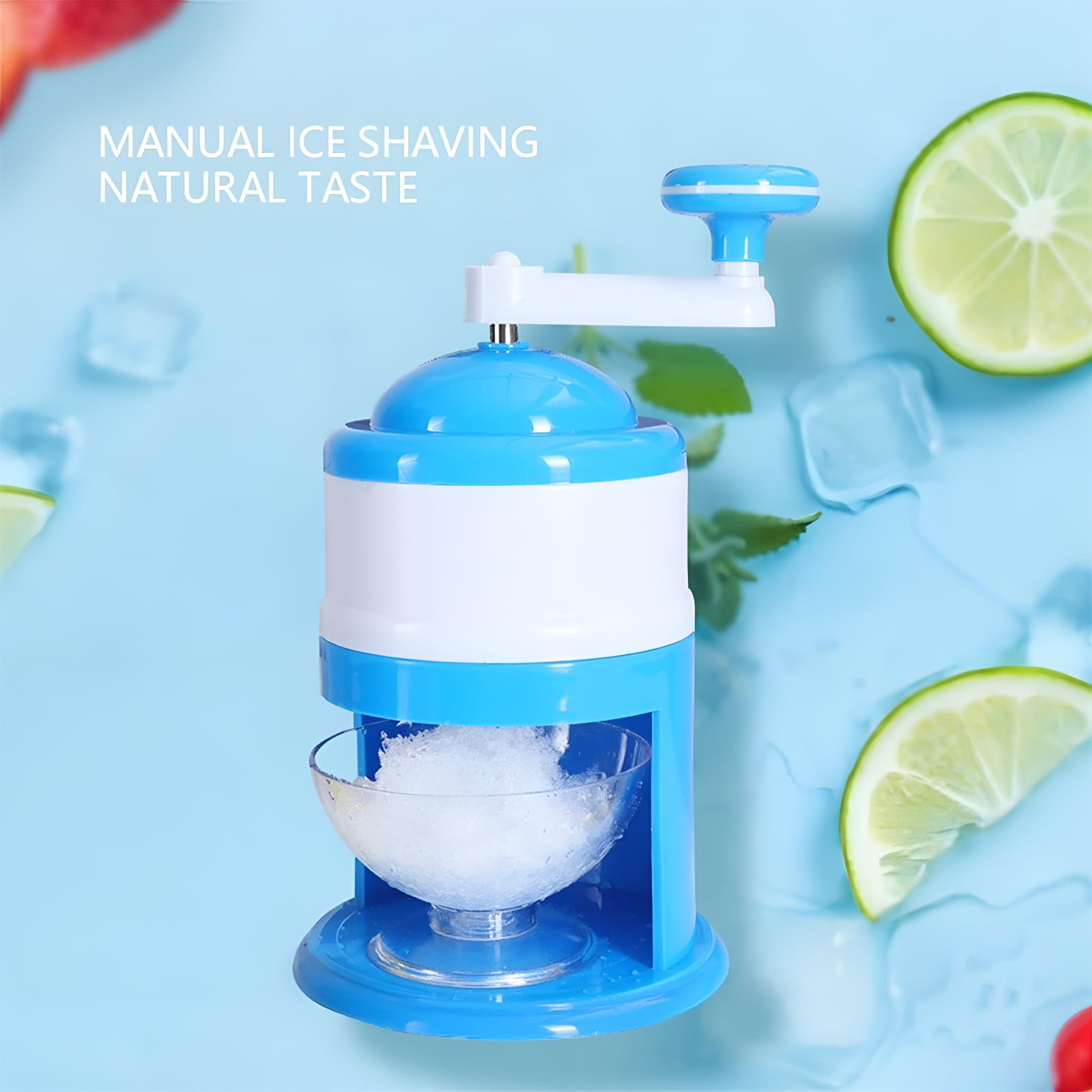 CURYMAY 2026 New Manual Crushed Ice Maker Machine,Countertop Ice Shaver Snow Cone Machine Portable Small Slushie Machine with Free Ice Cube Trays for Slushie Shaved Ice Maker Household