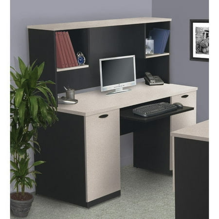Bestar Hampton Computer Desk and Hutch