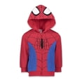 thumbnail image 1 of Sudadera con capucha Marvel Spider-Man de forro polar con cremallera para niños de 7 a 8 años, 1 of 9