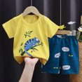 thumbnail image 4 of Paguaki Baby Girls Boys Toddler Clothes 2pcs Summer Lovely Graphic Short Sleeve T-Shirt Tee Elastic Waist Shorts Set with Pockets, 4 of 4