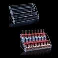 thumbnail image 4 of Display Stand Multi Layer Acrylic Transparent Lightweight Rectangle Plastic Smooth Storage Rack Thicken Grid Design Makeup Box Nail 2 Layer, 4 of 9