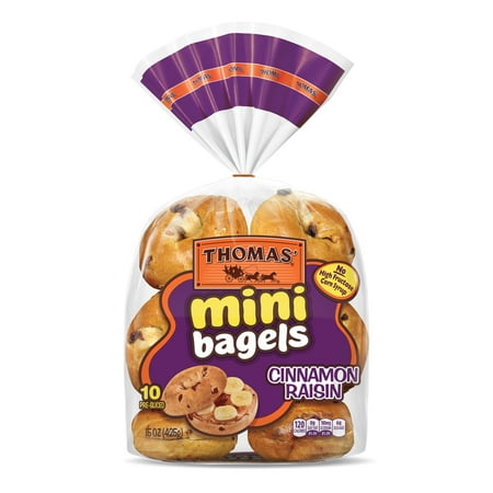 Thomas' Mini Bagels Cinnamon Raisin - 10 CT