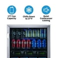 thumbnail image 3 of Newair 177 Can Beverage Refrigerator, Built In Mini Fridge in Stainless Steel, 3 of 14